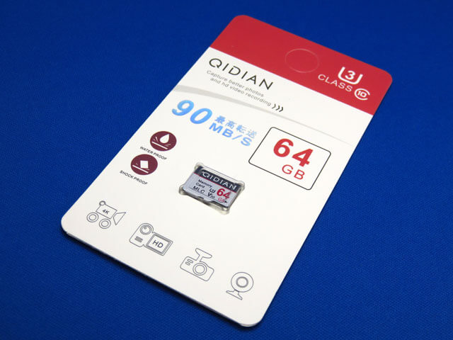 ドライブレコーダー用にQIDIAN microSDカード 64GBを購入する