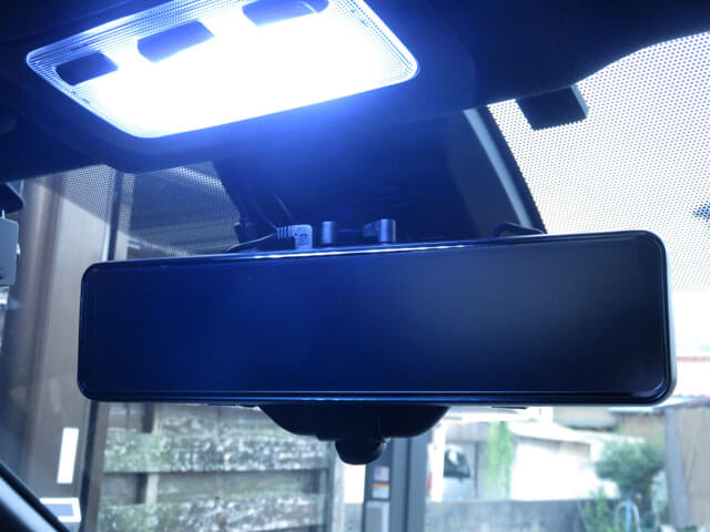 AKEEYO ミラー型ドラレコAKY-V360Sに映り込み防止フィルムを貼る