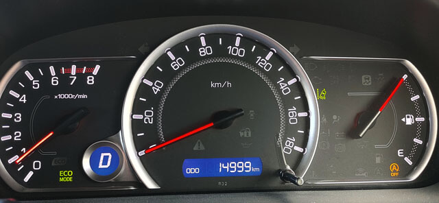 愛車トヨタノア80系の走行距離が15,000kmになりました！